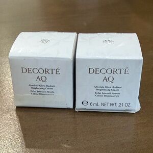 New in box! Set of 2 mini Decoarte AQ absolute glow radiant brightening cream